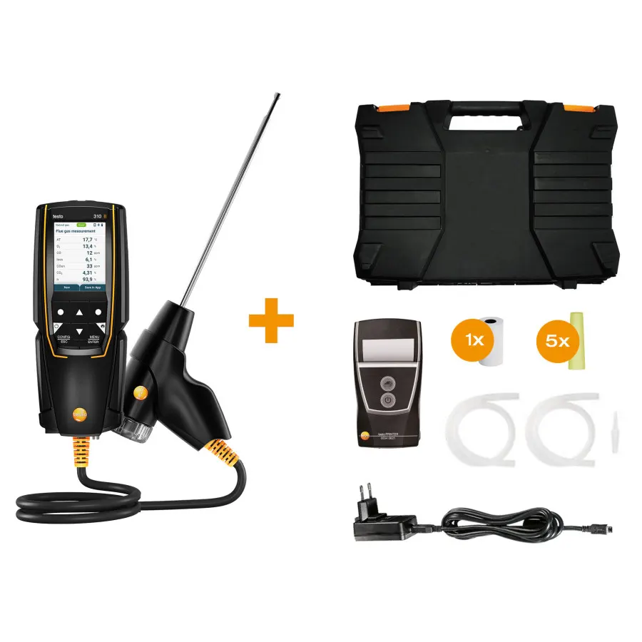testo 310 II - Analyseur de combustion avec imprimante