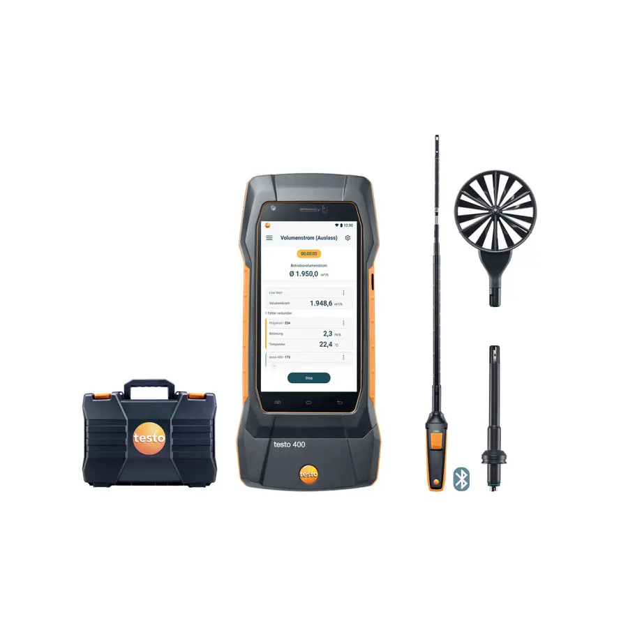 testo 400 Kit de mesure pour la ventilation avec sonde à fil chaud