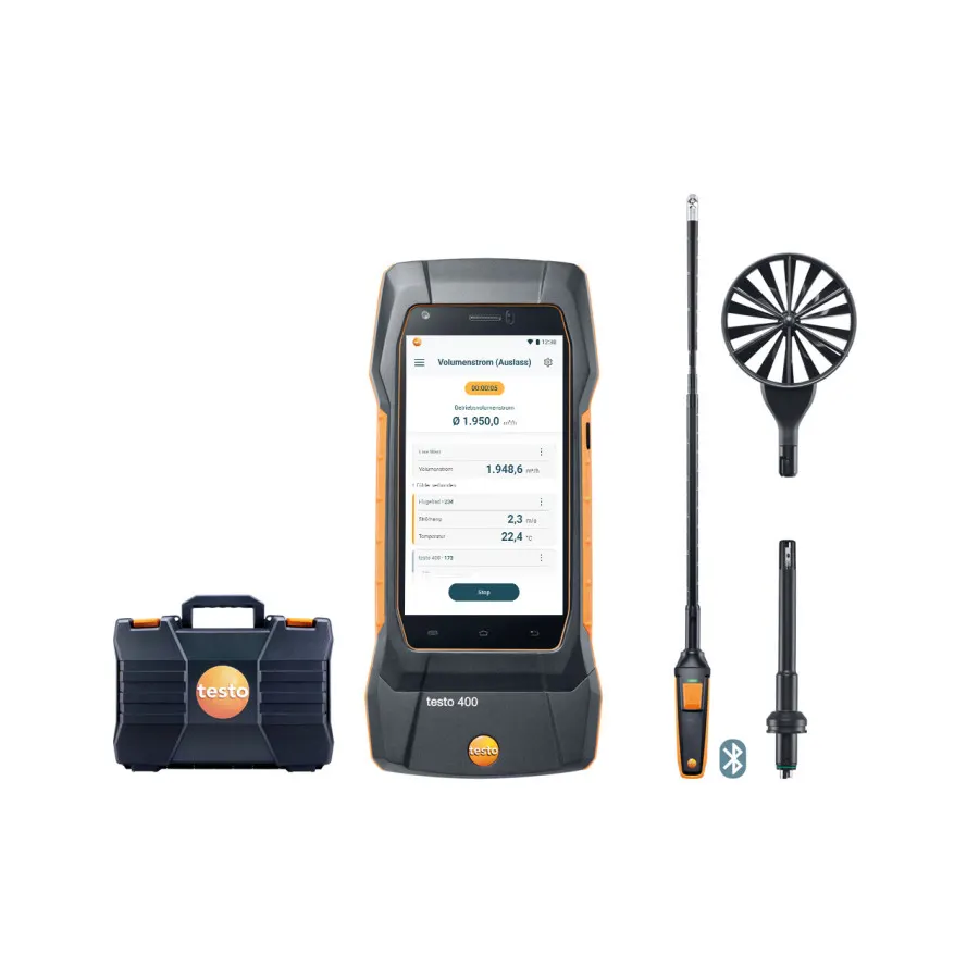 testo 400 Kit de mesure pour la ventilation avec sonde à hélice de 16 mm