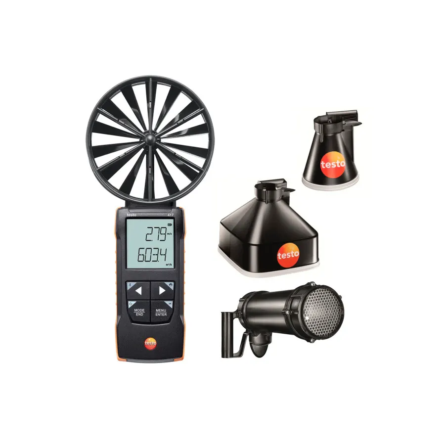 testo 417 kit 2 - Anémomètre à hélice avec cônes de mesure et redresseur de débit