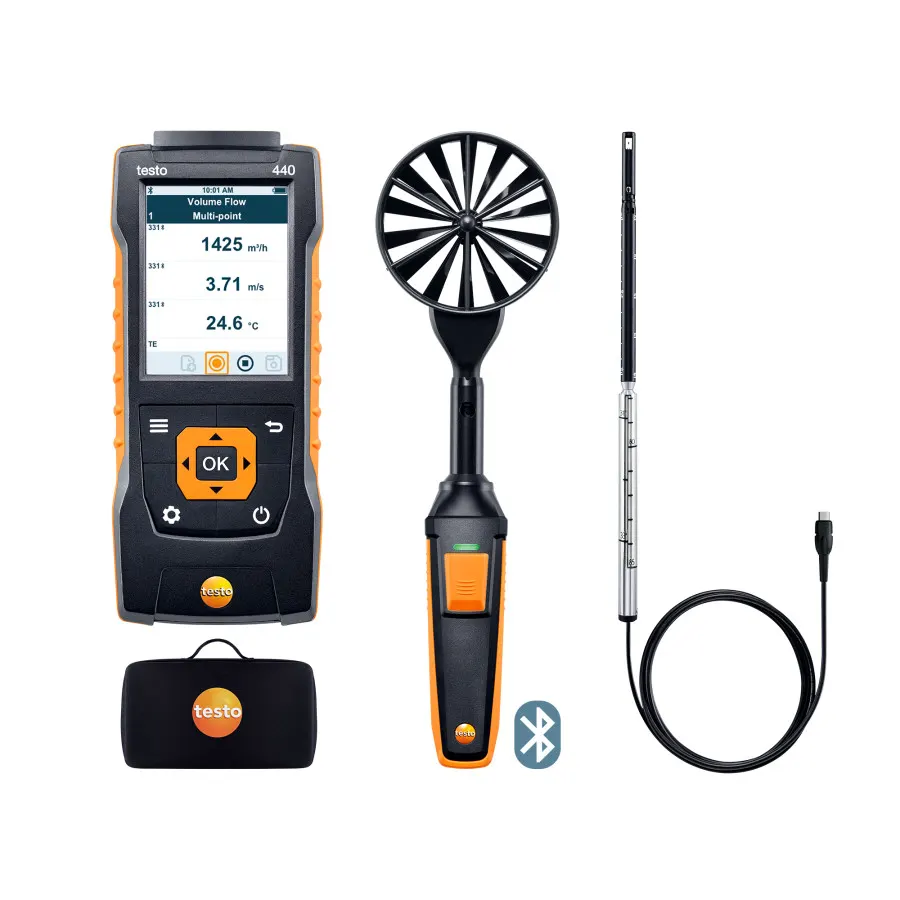 testo 440 Kit combiné 1 avec Bluetooth® pour le débit