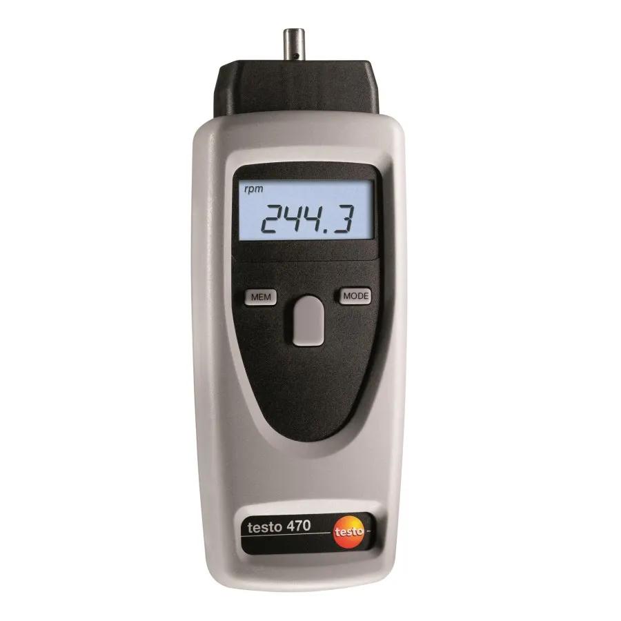 testo 470 - Tachymètre optique et mécanique pour moteurs et machines