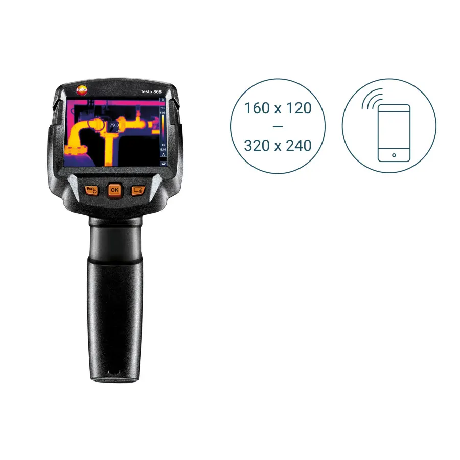 testo 868s - Caméra thermique (160 x 120 pixels, App)