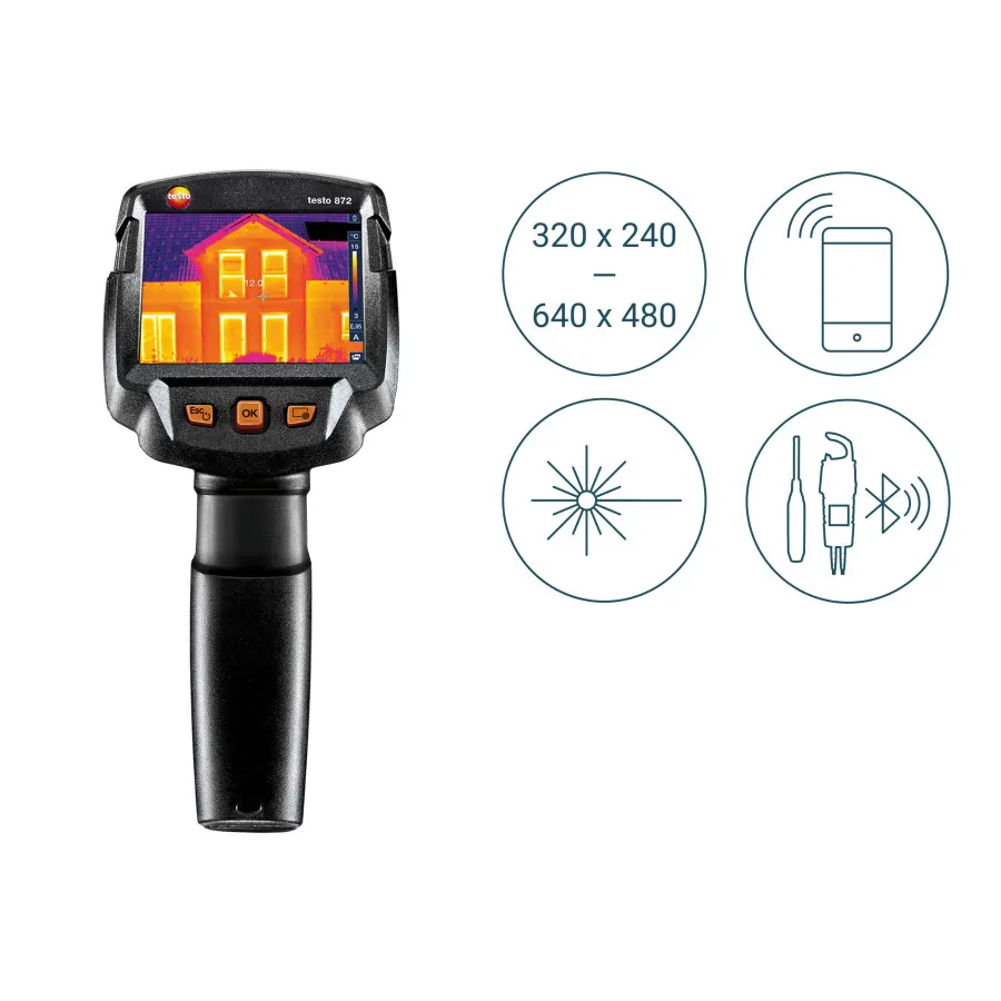 testo 872s - Caméra thermique (320 x 240 pixels, App, laser)