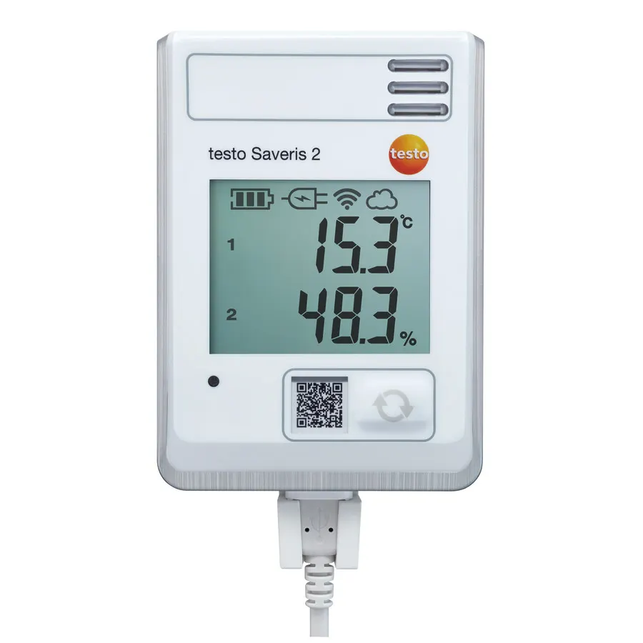 testo Saveris 2-H1 - Enregistreur de données WiFi avec écran et sonde de température et d'humidité intégrée