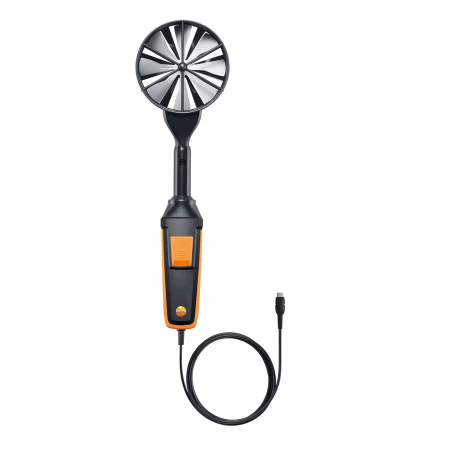 Sonde à hélice très précise (Ø 100 mm, numérique) - avec capteur de température, avec fil