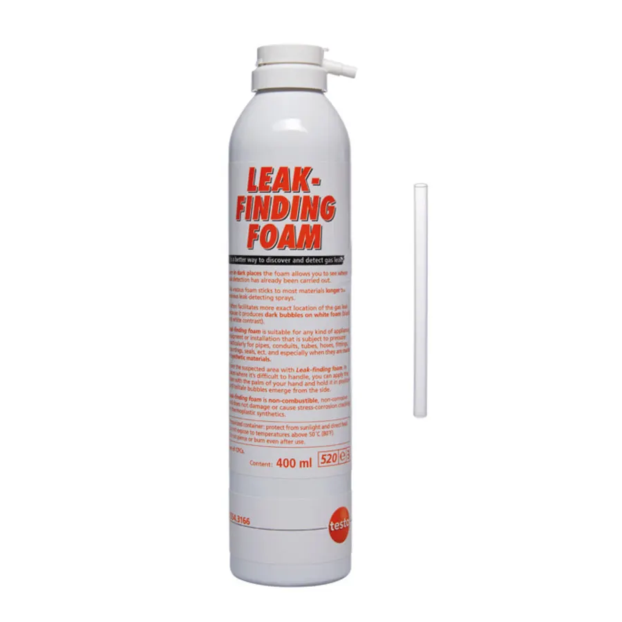 Leak detection spray for spraying on the gas pipe, shows lea...